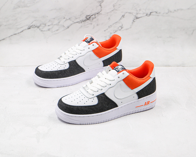 Air Force 1 Low Usa Denim White/Black/Orange 11