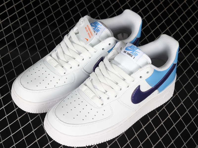 Air Force 1 Low 07 Blue Patent Swooshes White/Blue 13