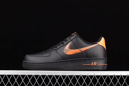 Air Force 1 Low Zig-Zag Black/Black/Orange 3