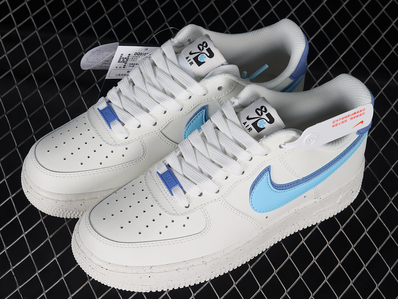 Air Force 1 Low Lv8 Gs Sail/Medium Blue/Black/Blue Chill 27