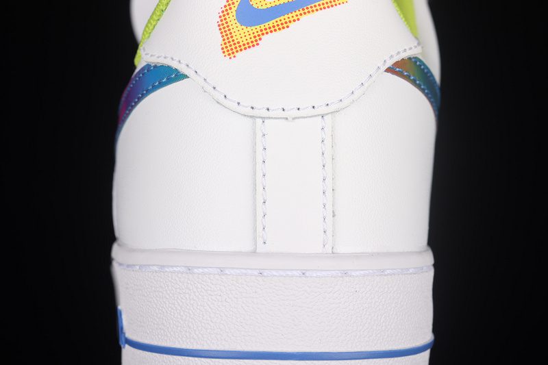 Air Force 1 Low Gs Iridescent Swoosh White/Green-Blue 23