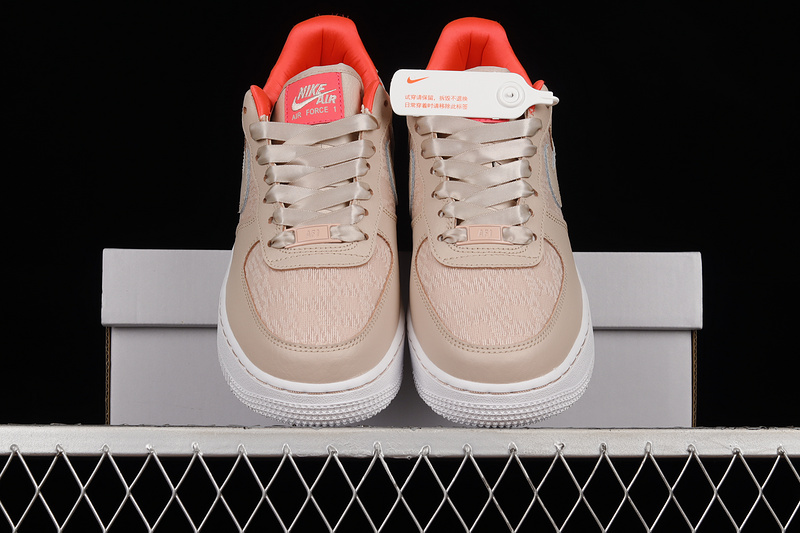 Air Force 1 Low 07 Fossil Stone/Laser Crimson/White 13