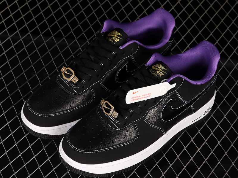 Air Force 1 Low World Champ Black/Metallic Gold-Purple 9