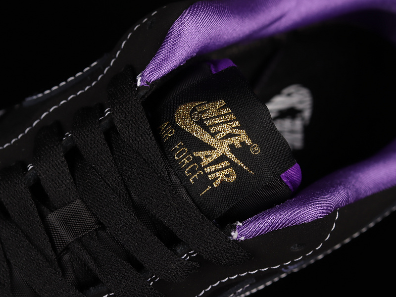 Air Force 1 Low World Champ Black/Metallic Gold-Purple 21