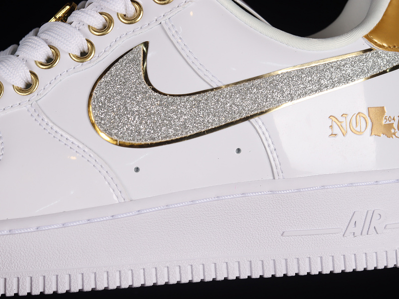 Air Force 1 Low Nola White/Multi-Color/Metallic Gold/University Red 19