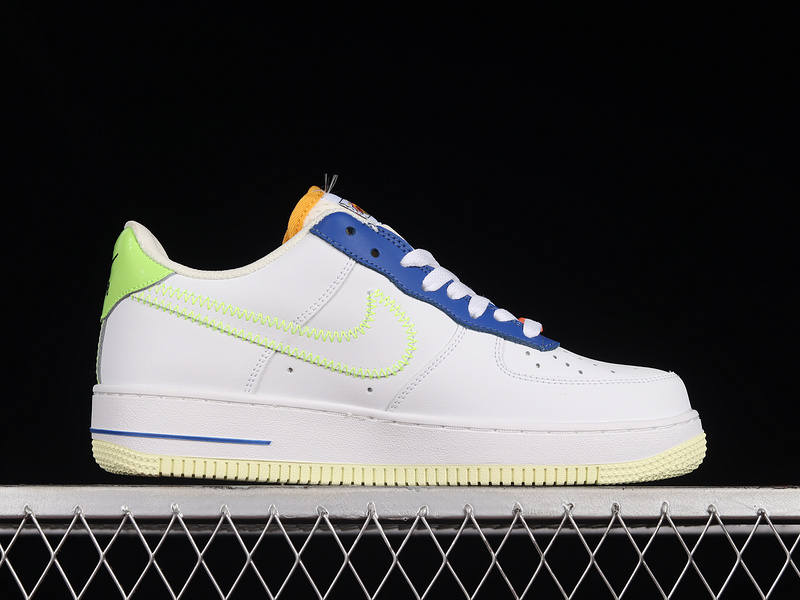 Air Force 1 Low Gs Player One White/Laser Orange-Ghost Green-Spring Grey Heather 25