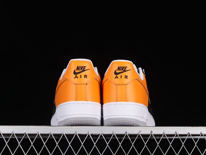 Air Force 1 Low Black/Laser Orange/White 7