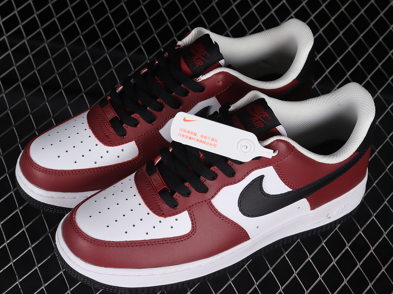 Air Force 1 Low 07 Dark Red/White/Black 7