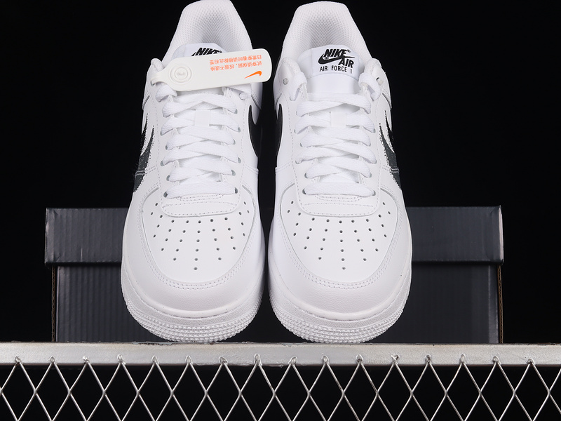 Air Force 1 Low Spray Paint Swooshes White/Black 11