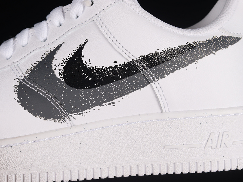 Air Force 1 Low Spray Paint Swooshes White/Black 15