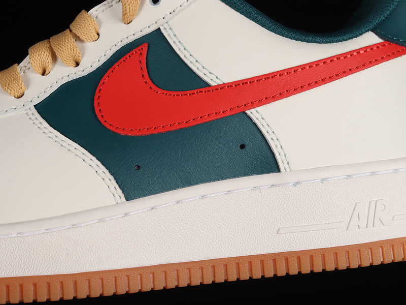 Air Force 1 Low Dark Green/Sail/Red 11