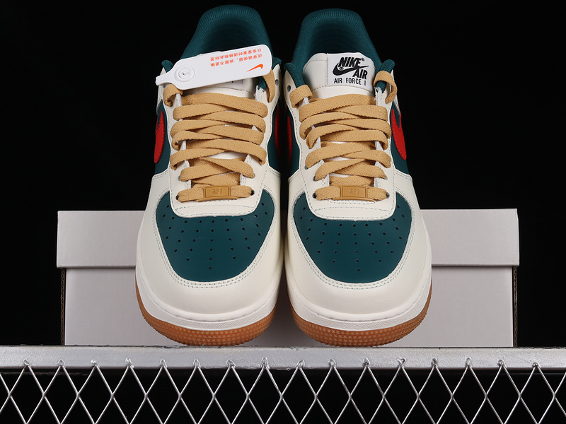 Air Force 1 Low Dark Green/Sail/Red 25