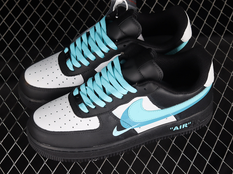 Nike Air Force 1 '07 Low Black/White/Green/Blue 25