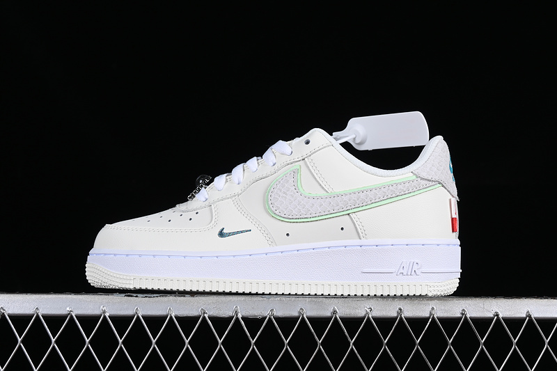 Nike Air Force 1 '07 Low White/Grey/Green/Orange 9