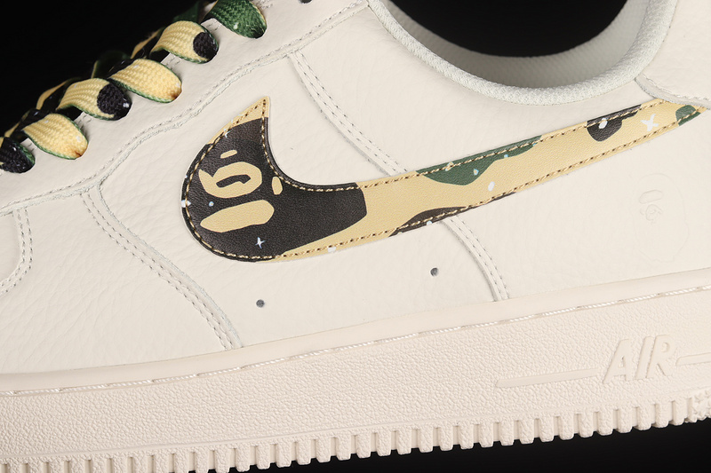 Bape X Air Force 1 Low 07 Beige/Black/Camo 13