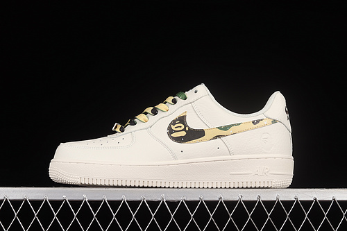 Bape X Air Force 1 Low 07 Beige/Black/Camo 21