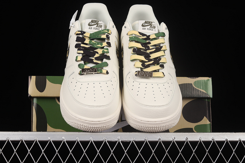 Bape X Air Force 1 Low 07 Beige/Black/Camo 25