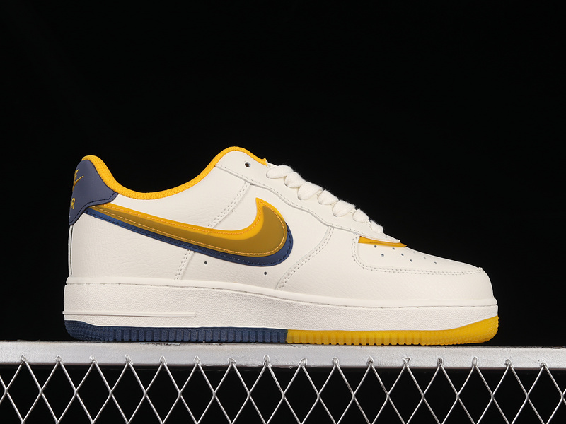 Air Force 1 Low Lv8 Corona Double Swoosh White/Blue/Yellow 13