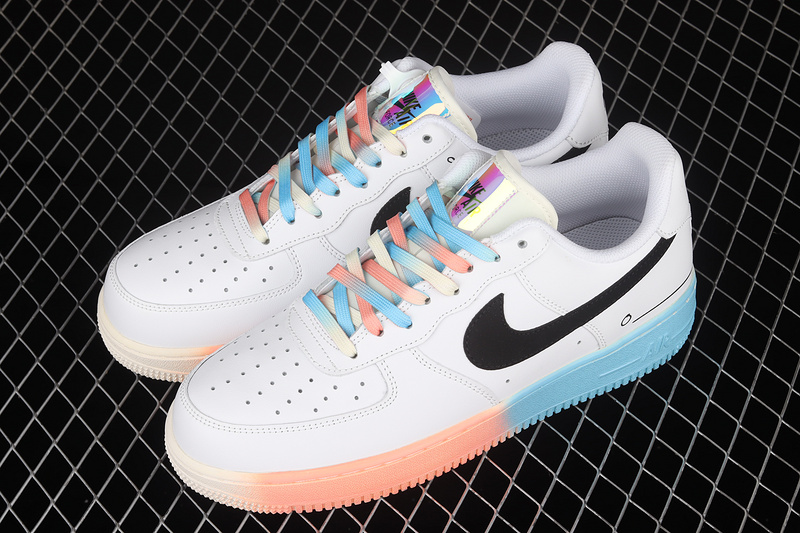 Air Force 1 Low 07 White/Black/Pink-Blue 5