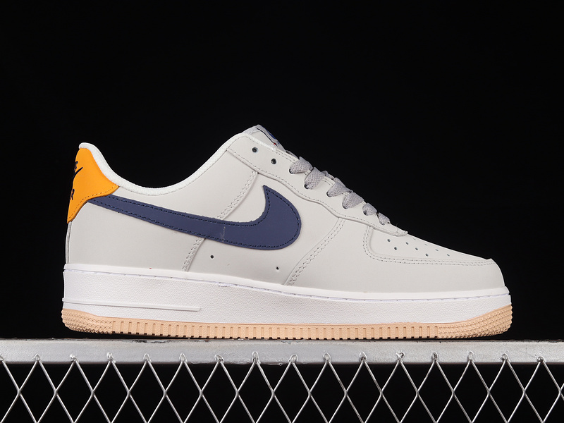 Air Force 1 Low 07 Light Grey/Navy Blue/White-Orange 21