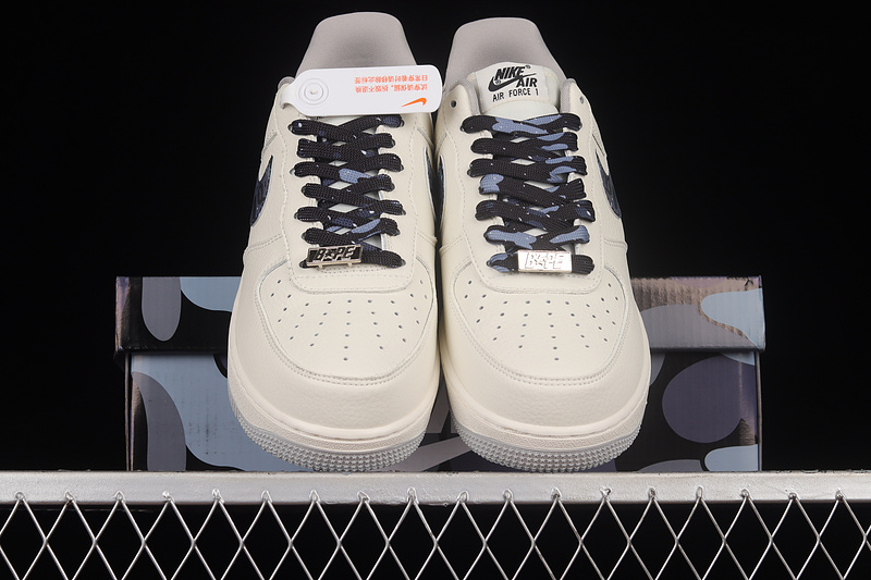 Bape X Air Force 1 Low 07 Beige/Beige/Black 3