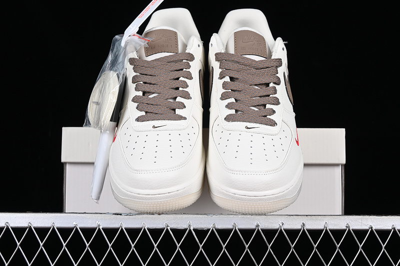 Nike Air Force 1 '07 Low White/Red/Brown 7