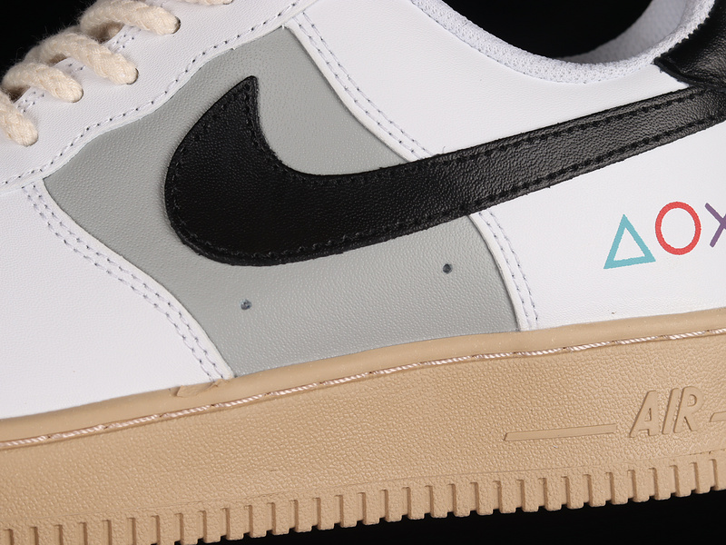 Air Force 1 Low 07 White/Black/Light Grey-Light Khaki 25