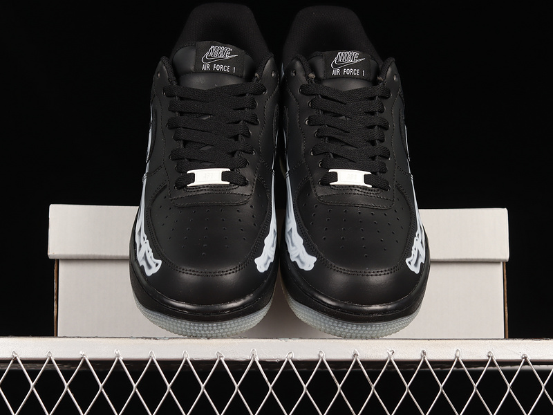 Air Force 1 Low Skeleton Black/Black/White 3