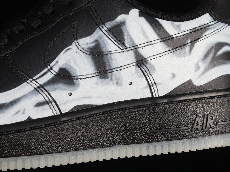 Air Force 1 Low Skeleton Black/Black/White 13