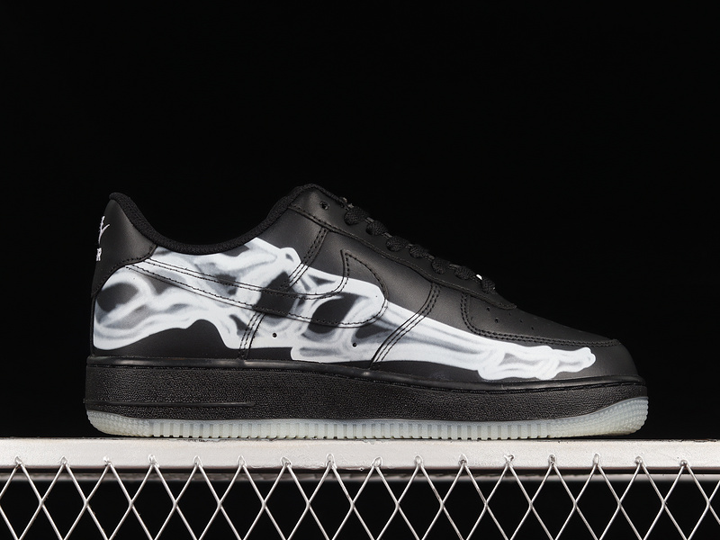 Air Force 1 Low Skeleton Black/Black/White 27