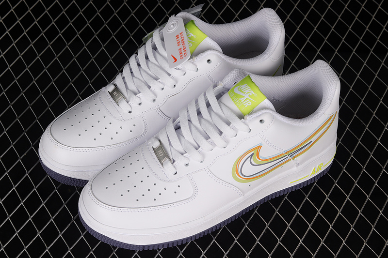 Nike Air Force 1 '07 Low White/Fluoresent Green/Orange 11