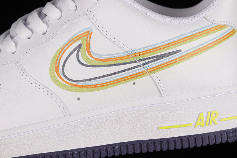 Nike Air Force 1 '07 Low White/Fluoresent Green/Orange 13