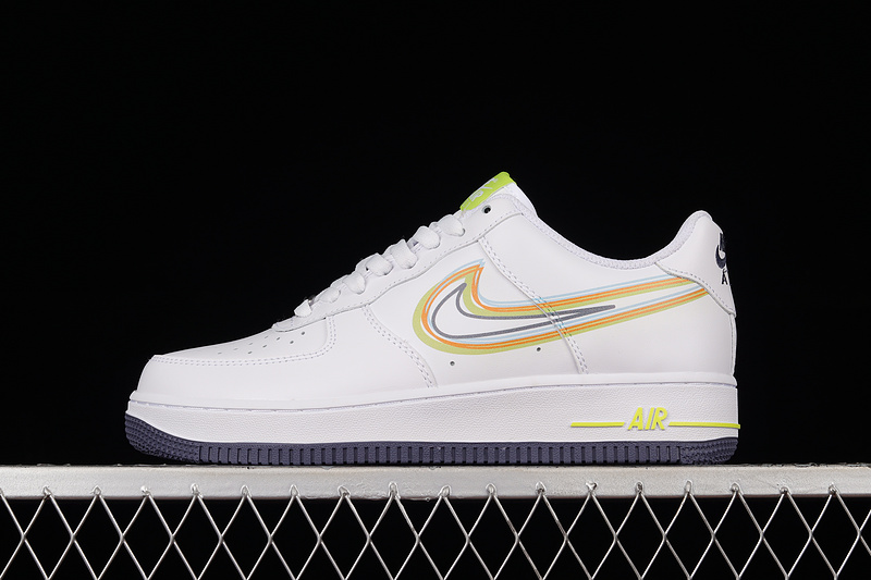 Nike Air Force 1 '07 Low White/Fluoresent Green/Orange 23