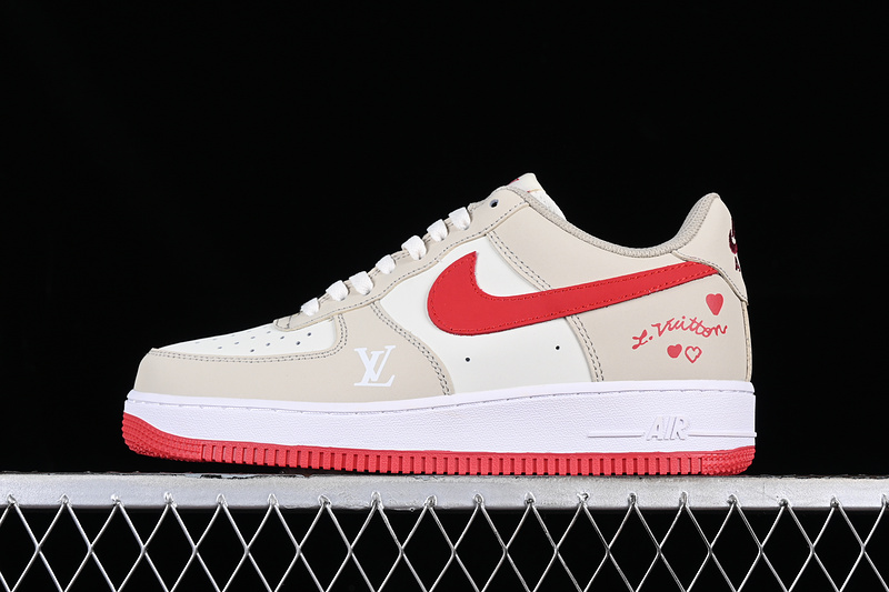 Nike Air Force 1 '07 Low White/Grey/Red/Brown 25