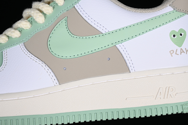 Comme Des Garcons X Nk Air Force 1 Low White/Green/Grey 17