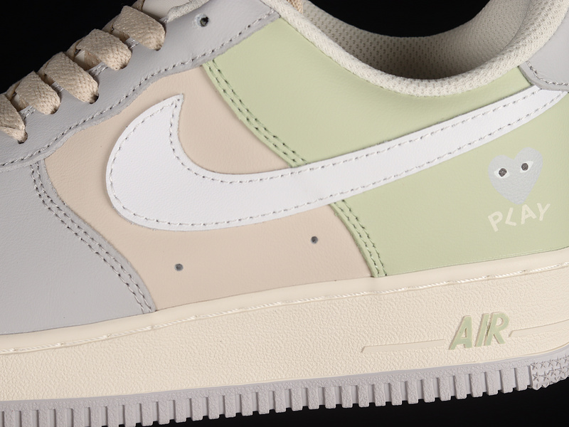 Garcons Nike Air Force 1 '07 Low White/Green/Purple 23