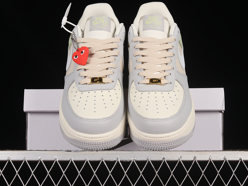 Garcons Nike Air Force 1 '07 Low White/Green/Purple 27