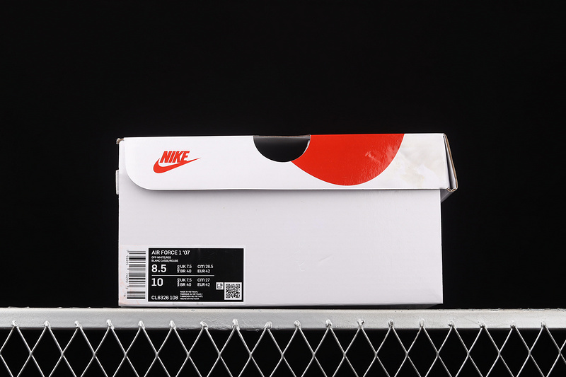 Air Force 1 Low 07 Off-White/Off-White/Red 9