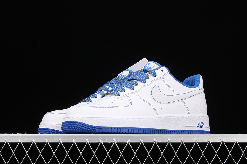 Nike Air Force 1 '07 White/White/Blue 5