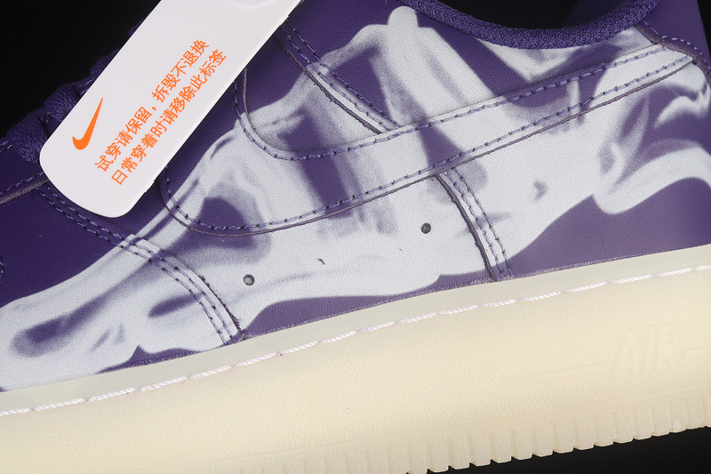 Nike Air Force 1 '07 Skeleton Qs White/Purple 3