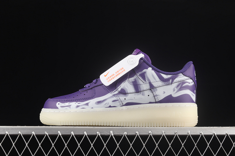 Nike Air Force 1 '07 Skeleton Qs White/Purple 19