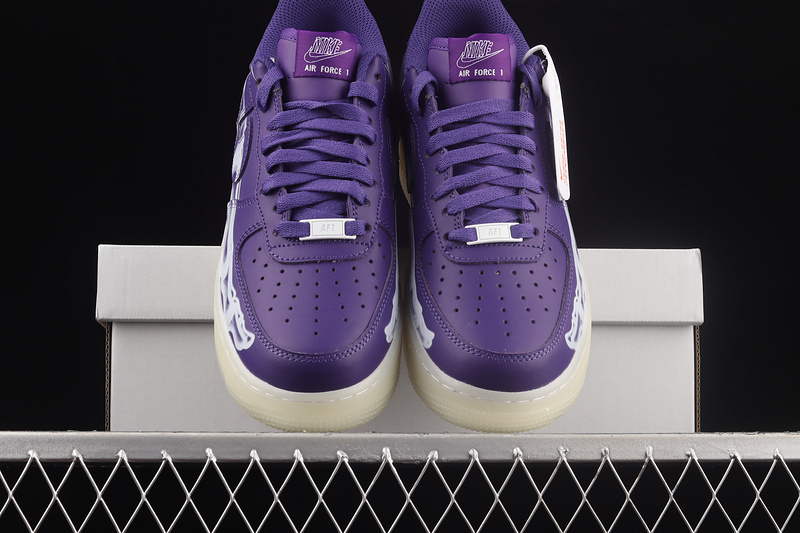 Nike Air Force 1 '07 Skeleton Qs White/Purple 21