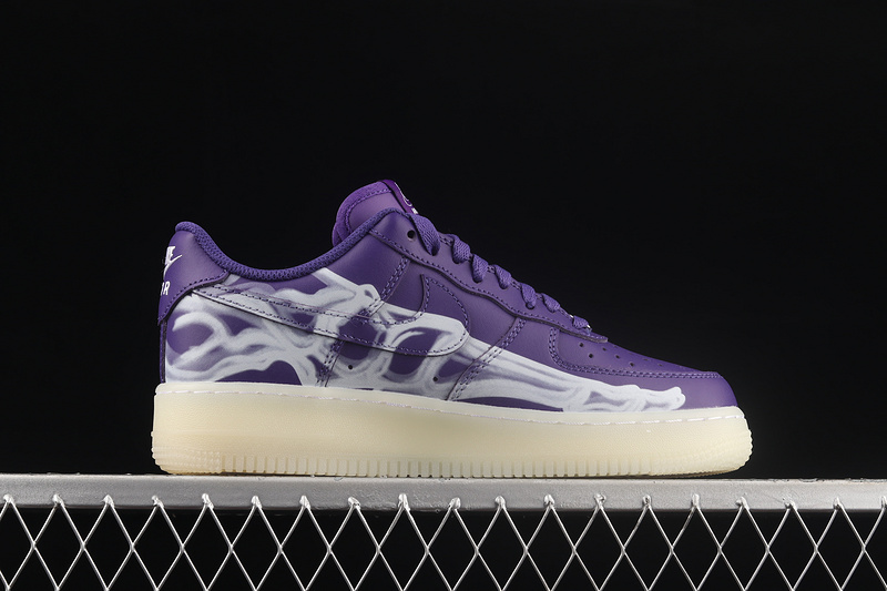 Nike Air Force 1 '07 Skeleton Qs White/Purple 23