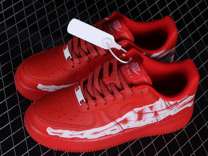 Air Force 1 Low Red Skeleton Red/Red/White 21