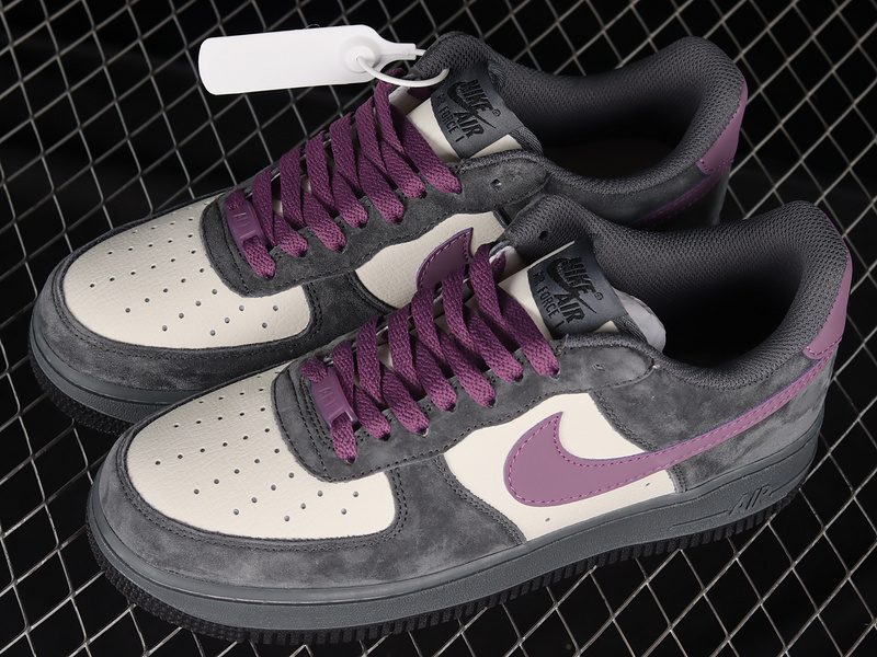 Air Force 1 Low Dark Grey/Purple-White 3