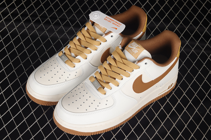 Air Force 1 Low White/White/Brown 5