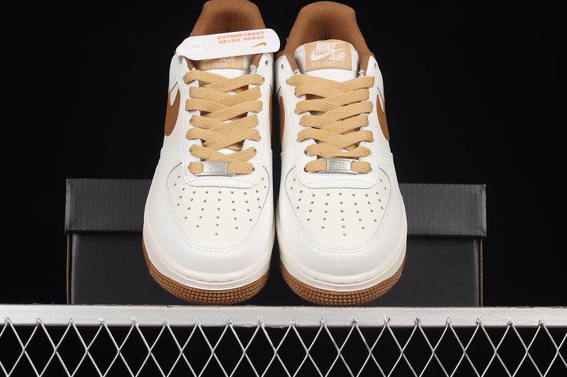 Air Force 1 Low White/White/Brown 11