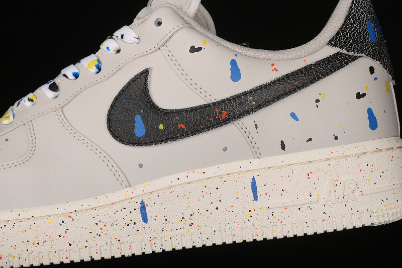 Air Force 1 Low 07 Lv8 Paint Splatter Light Bone/Black/Sail 7