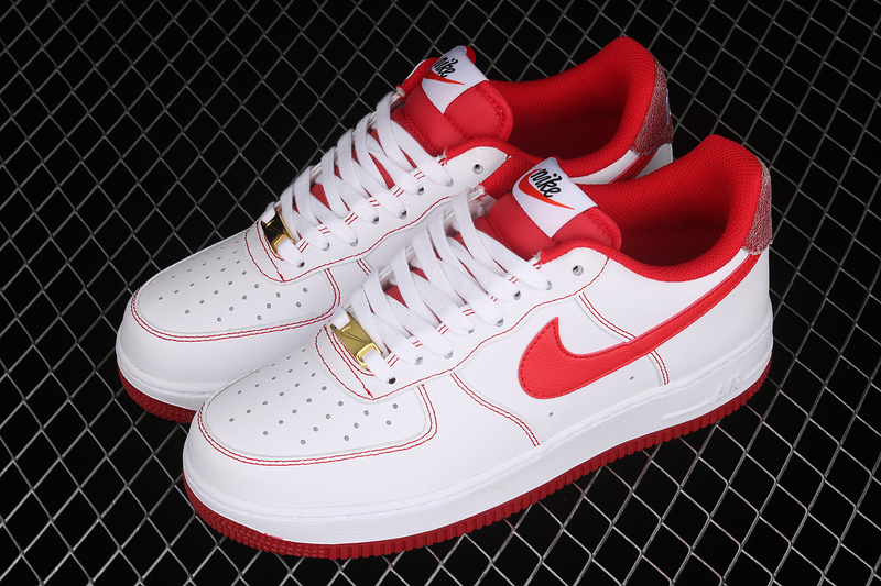 Air Force 1 Low First Use White/Whitte/Red 17