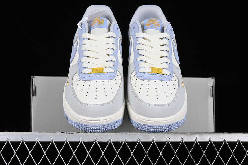 Nike Air Force 1 '07 Low White/Blue/Grey/Yellow 15